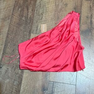 Hot Pink One-Shoulder Top